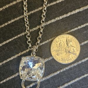 Clear Crystal Pendant Necklace - Women Jewelry